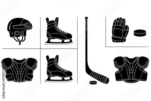 Hockey gear icons