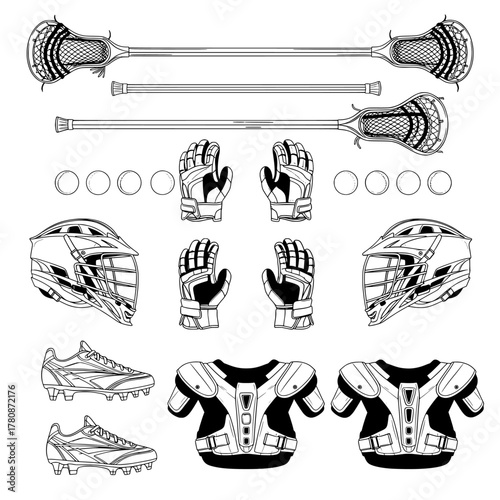 Lacrosse equipment collection