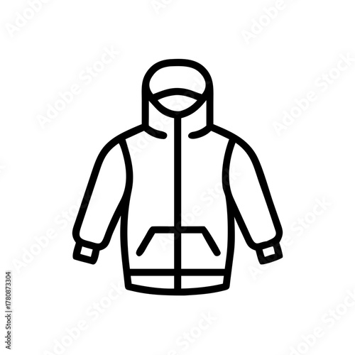 Winter jacket icon, perfect for outdoor activities