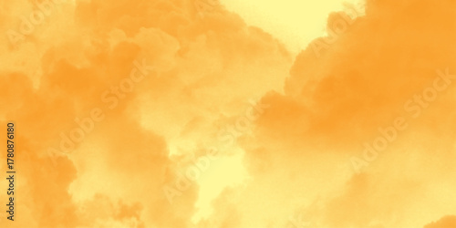 Yellow Wall Texture Background. texture yollow background. watercolor texture. Abstract fantasy smooth hand drawn digital art watercolor background with cloud smoke .