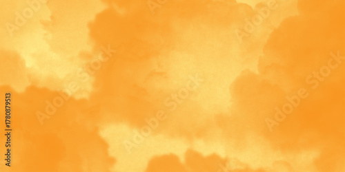 Yellow Wall Texture Background. texture yollow background. watercolor texture. Abstract fantasy smooth hand drawn digital art watercolor background with cloud smoke .