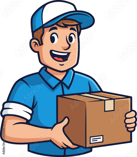 courier cartoon character illustration