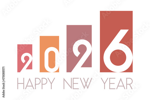2026 Happy New Year banner vector design. Social media post template for New Year 2026. Greeting card 2026 new year wishes.