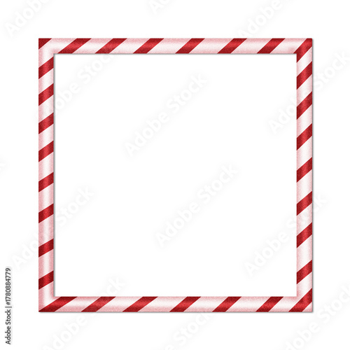 Red and White Candy Cane Frame border background 