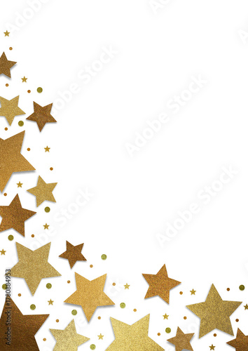 Golden Glitter Stars Background