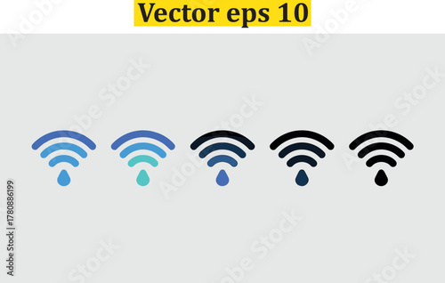 WIFI Icon vector isolated on white background. signal vector icon. 