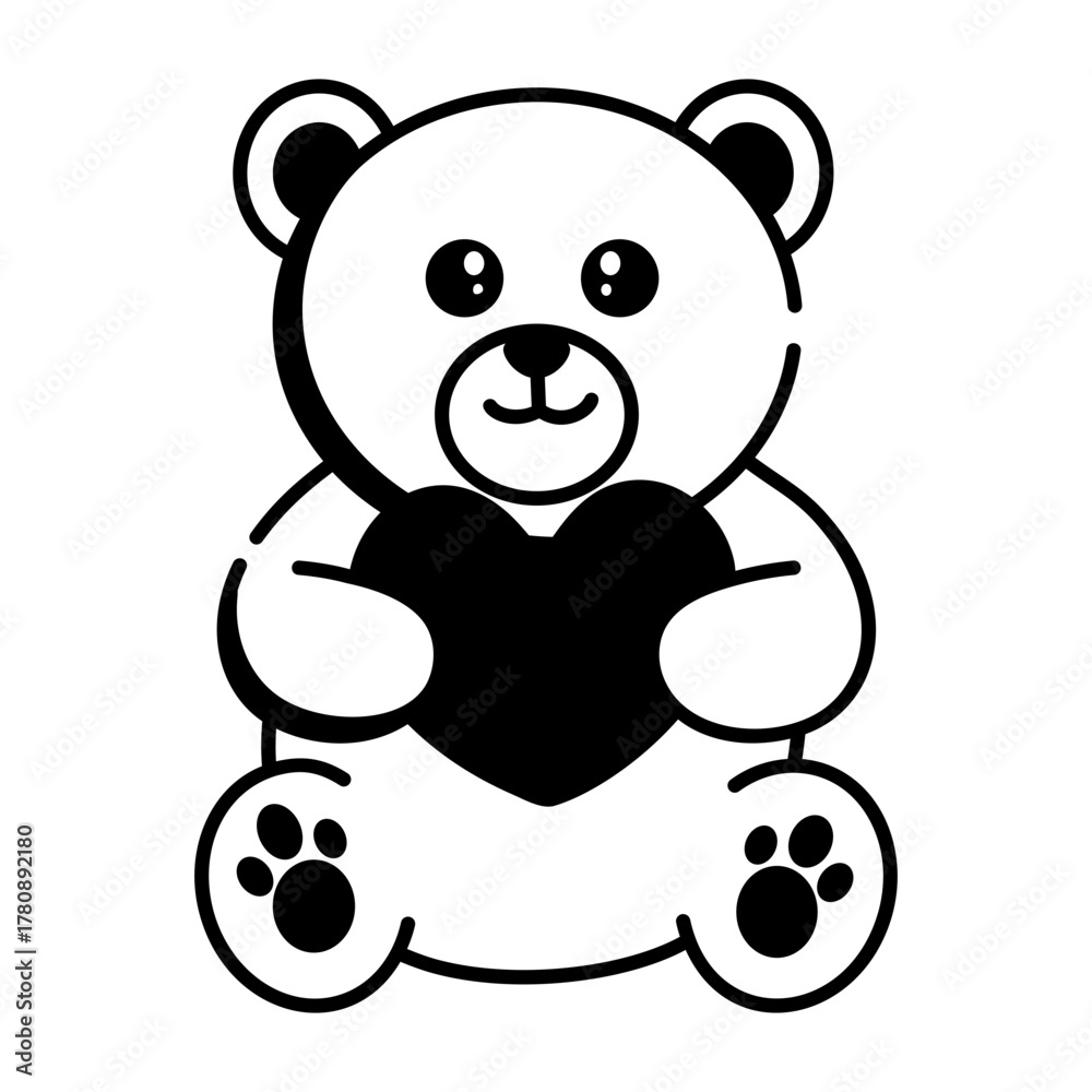 Fototapeta premium A sketchy style icon representing teddy bear 