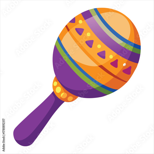 Vector magnifying glass illustration finds a colorful round egg pattern