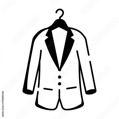 A sketchy style icon representing groom suit