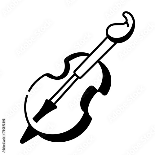 A sketchy style icon showing a violin