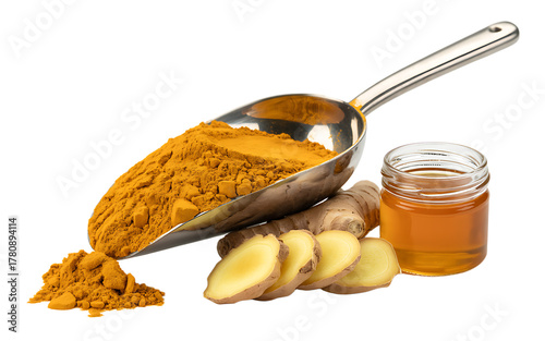 Turmeric isolated on transparent background