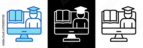 Online Learning triplestyle icon