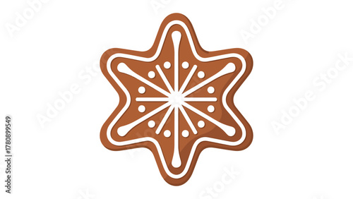 Gingerbread Star Delight: A close-up view of a beautifully crafted gingerbread star, the cookie takes center stage, and a symbol of holiday cheer.