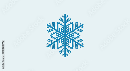 Stylized winter snowflake illustration on a light background evoking seasonal cheerfulness and