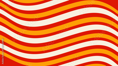 Abstract colorful vector background pattern design with bright rainbow stripes, waves, and swirl art