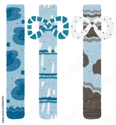 Sweet lollipop handle illustration set