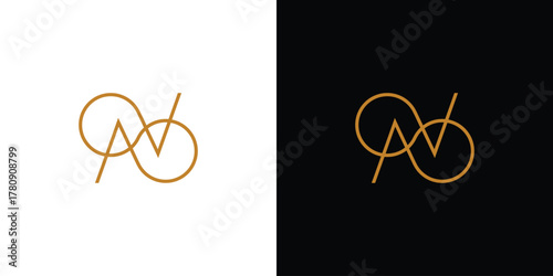 Unique and luxurious N letter initial logo design