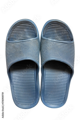 blue beach slides isolated on white background