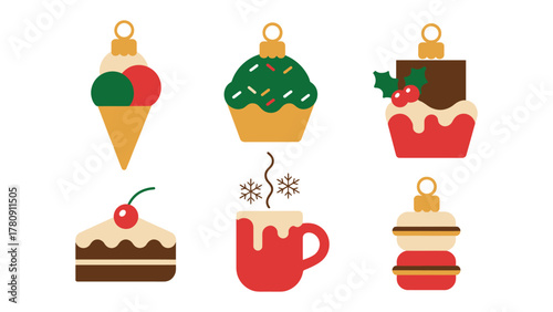 Festive Delights: An array of delightful food-themed ornaments that captures the spirit of the holidays, each a miniature masterpiece of culinary charm. 