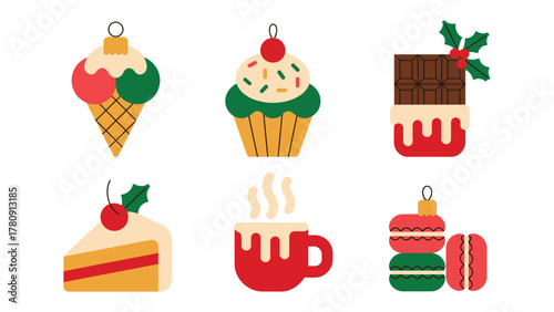 Sweet Delights Ornaments: Adorable ornaments capture the essence of various sweet treats, celebrating the delightful world of desserts and confections with a touch of holiday cheer.