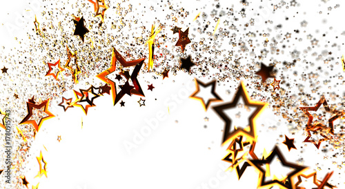 Abstract image of golden st...