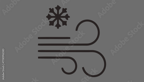 Cold Wind Icon Winter Weather Illustration for Design Projects