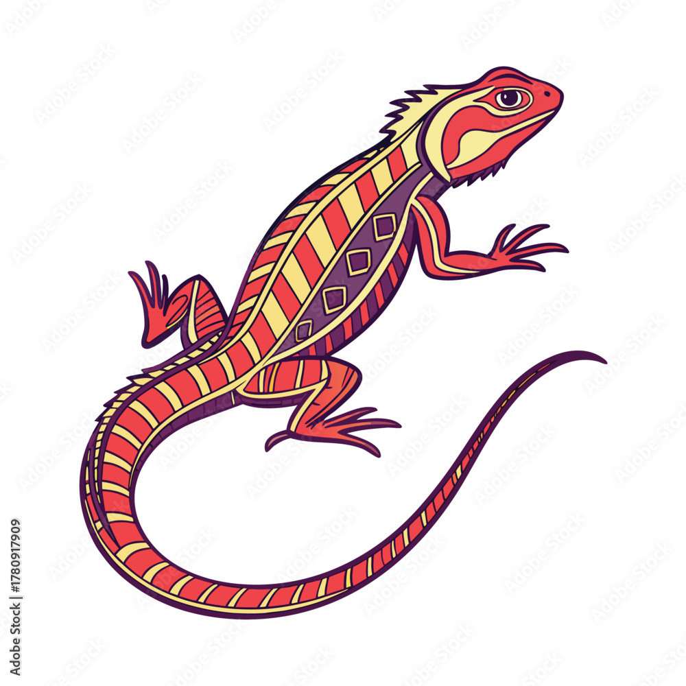 Fototapeta premium Lizard Color Vector
