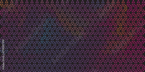 Triangles Halftone Pattern Vector Abstract Geometric Technology Background. Triangular Half Tone Texture. Minimal Style Dynamic Tech Wallpaper