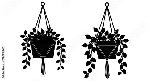 Photos Two black necklaces shown in a simple graphic illustration style