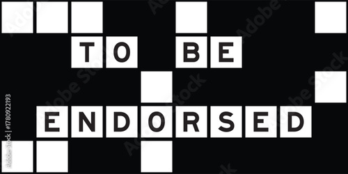 Papier peint Alphabet letter in word to be endorsed on crossword puzzle background