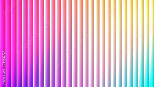 Wavy reeded glass stripes, pastel rainbow background