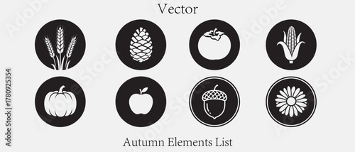 Vector Autumn Elements Collection