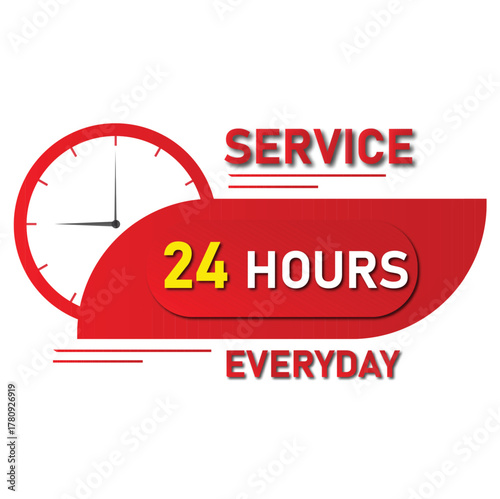 24 Hours Service Icon
