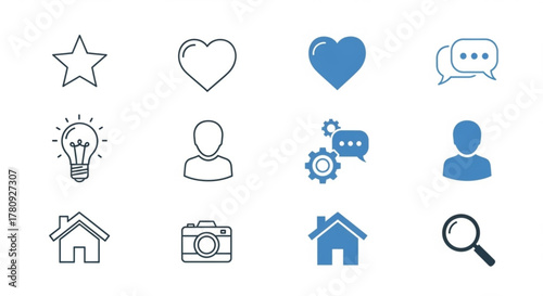 Set of basic icons for web design