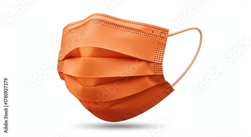 A surgical face mask isolated on white background