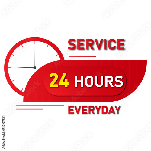 24 Hours Service Icon