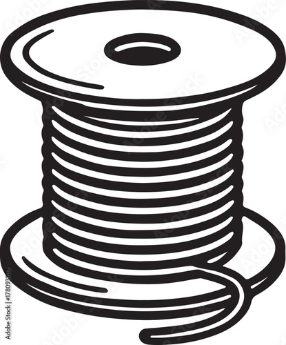 Wire spool design element vector