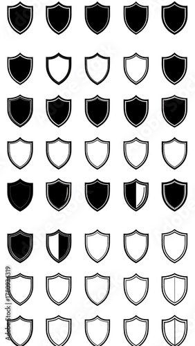 Wallpaper Mural Assortment of classic heraldic shield illustrations in various styles Torontodigital.ca