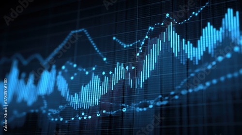 Abstract financial data analysis chart