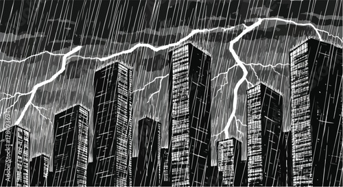 Fantasy floating islands with futuristic buildings and bridges, detailed architectural art.