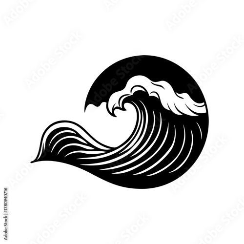 A detailed silhouette of a person standing and looking forward isolated on white background silhouette