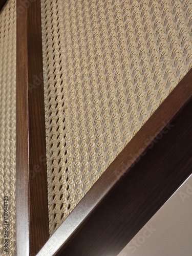 Close-up of Decorative Wicker Wall Panel