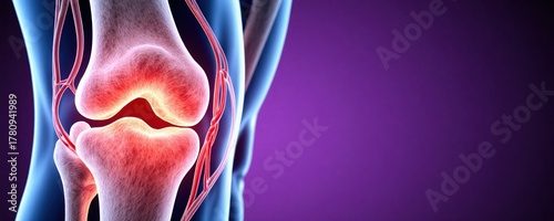 Detailed Cross Section of Human Anatomy Highlighting Joint Structure