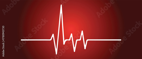 Heartbeat Line Vector. heartbeat pulse line ekg waveform sketch vector illustration eps 10