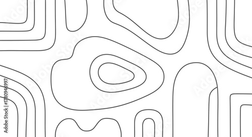 Abstract contour lines forming an organic, flowing pattern