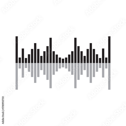 Sound waves vector illustration