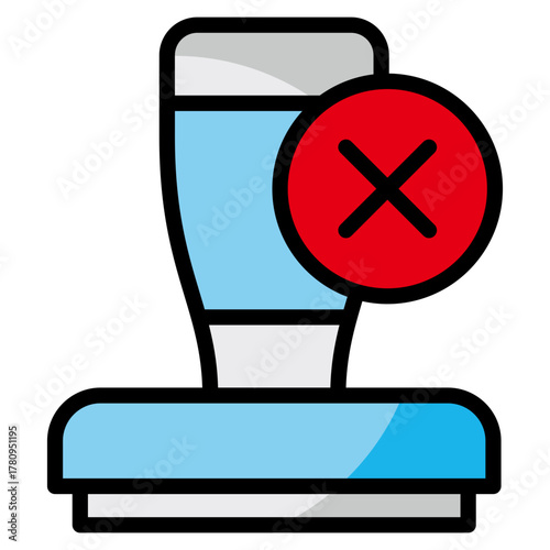 Rejected Stamp  Icon Element For Design