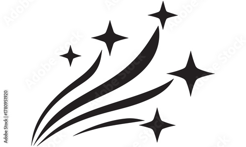 Fireworks Starburst Silhouette Set – Minimal Celebration Vector .