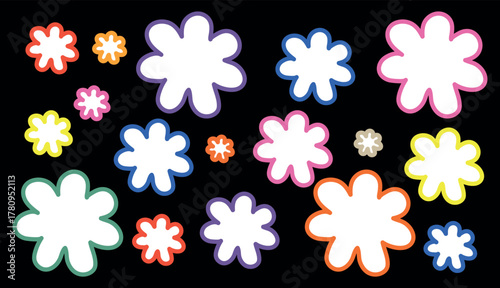 Cute Retro Psychedelic Daisy Vector Seamless Background with Groovy Flower Power Typography, Funky Bold Floral Repeat, Vintage Hippie Style, and Positive Mood Design