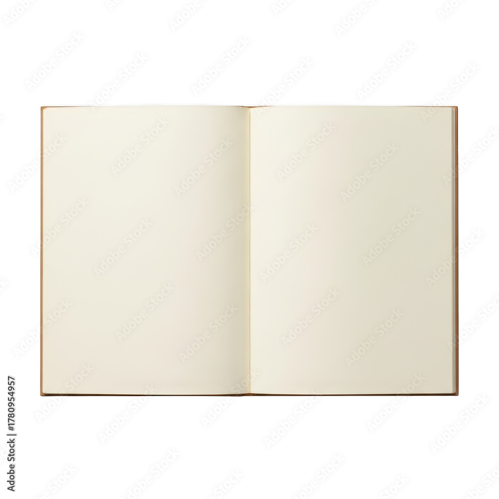 Naklejka premium Open notebook isolated on transparent background